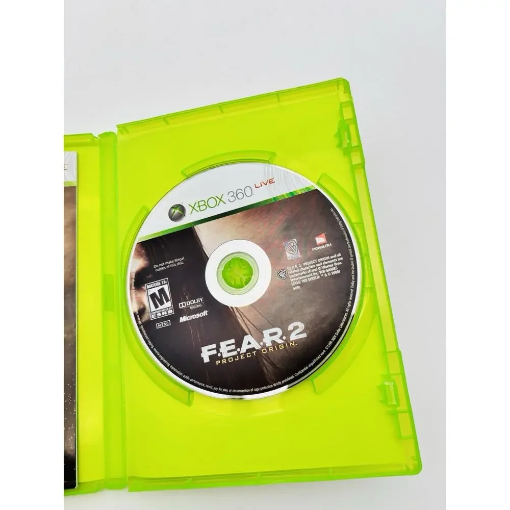 F.E.A.R. 2: Project Origin (Microsoft Xbox 360, 2009) CIB, Tested & Working VG